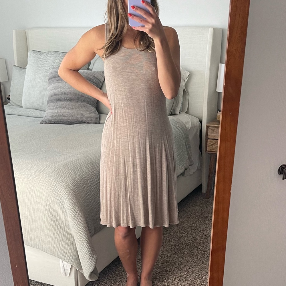Tan Flowy Dress - Small - originally from a boutique in Charleston